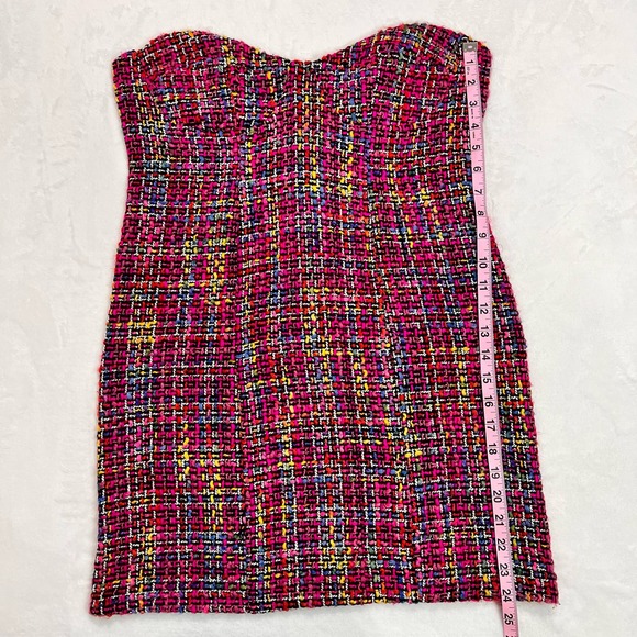 Blue Blush Manhattan Magic Tweed Strapless Dress Size Large NWT - Picture 13 of 13